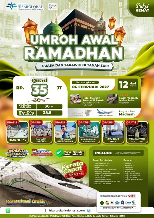 Umroh Awal Ramadhan 2027